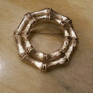 Monet silver color brooch